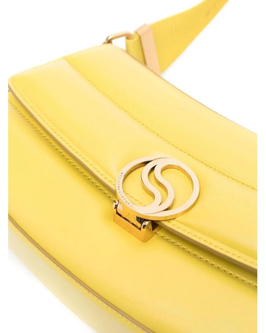 Stella McCartney Yellow S-Wave Padded Shoulder Bag