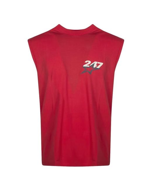 Represent Red Star-Print Vest for men