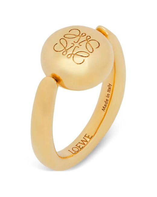 Loewe Metallic Ring Mit Kristallen