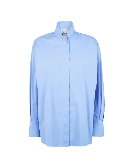 Semicouture Blue Long-Sleeve Buttoned Shirt