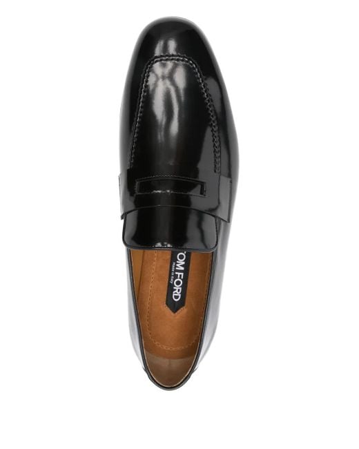 Tom Ford Black Leather Loafers for men