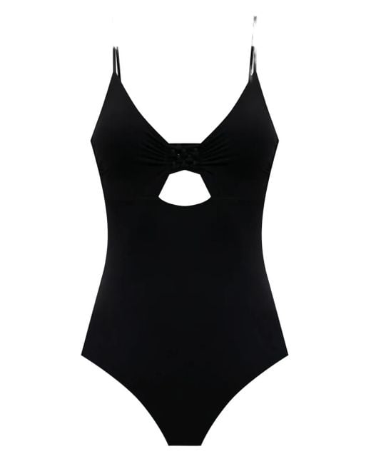 Fisico Black Badeanzug Mit Cut-Out