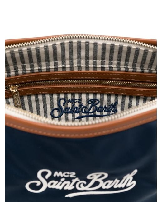 Mc2 Saint Barth Blue Embroiderd-Logo Tote Bag