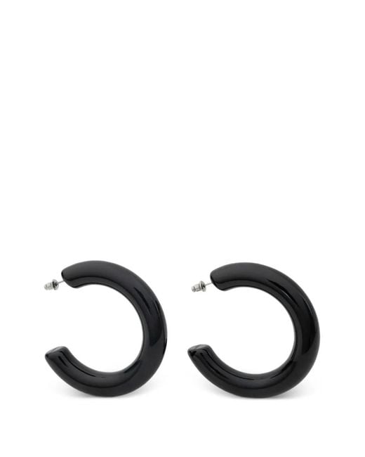 Neeka Studios Black Big Bold Hoop Earrings