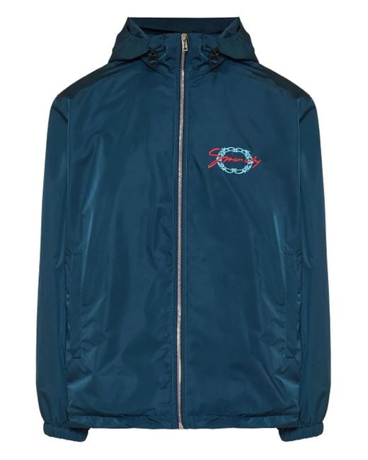 Givenchy Kapuzenjacke Mit Logo-Stickerei in Blue für Herren