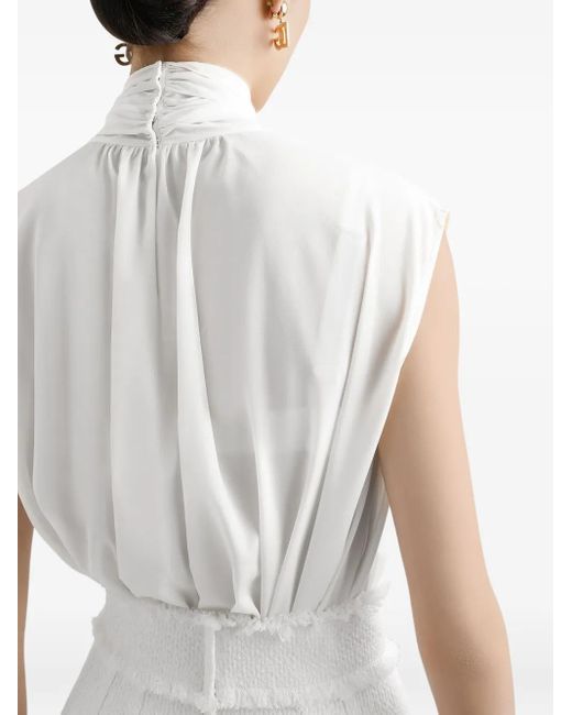 Dolce & Gabbana White Bluse Aus Seide