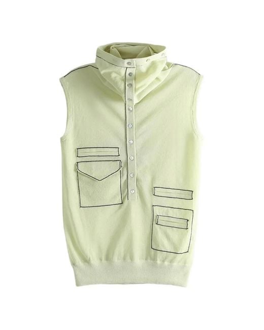 Kiko Kostadinov Green Kreiner Roll-Neck Sleeveless Top