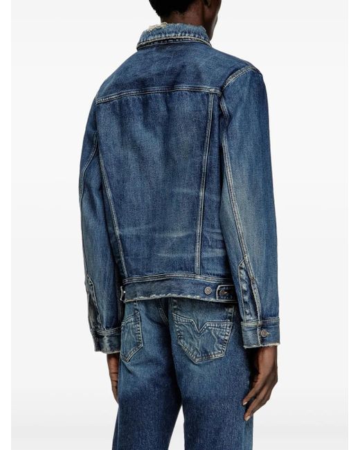 DIESEL Blue D-Barcy Denim Jacket for men