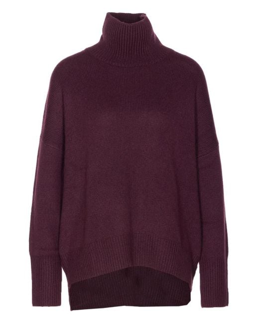 Maglione A Collo Alto di Lisa Yang in Purple