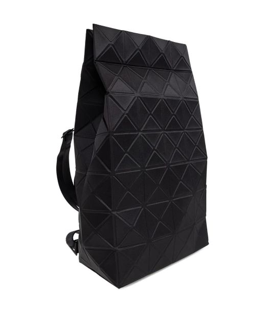 Issey Miyake Black Geometric-Pattern Backpack
