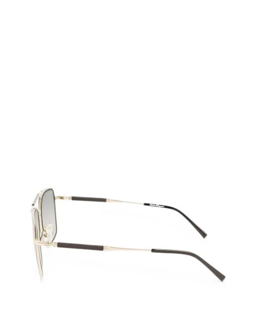 Ferragamo Metallic Rectangular-Frame Sunglasses for men