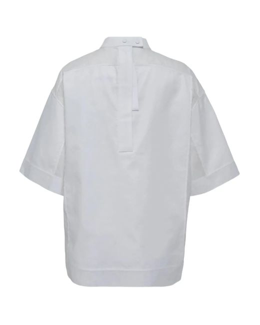 Jil Sander White Organdy Cotton Top