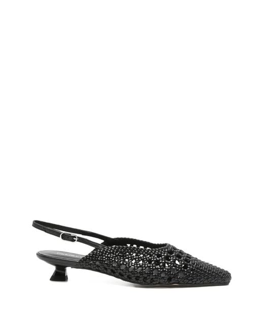 Pedro Miralles Black Pointed-Toe Mules