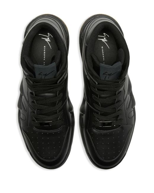 Giuseppe Zanotti Black Talon Perforated Hi-Top Sneakers for men