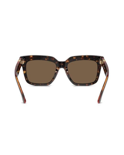 Burberry Brown Tortoiseshell Square-Frame Sunglasses