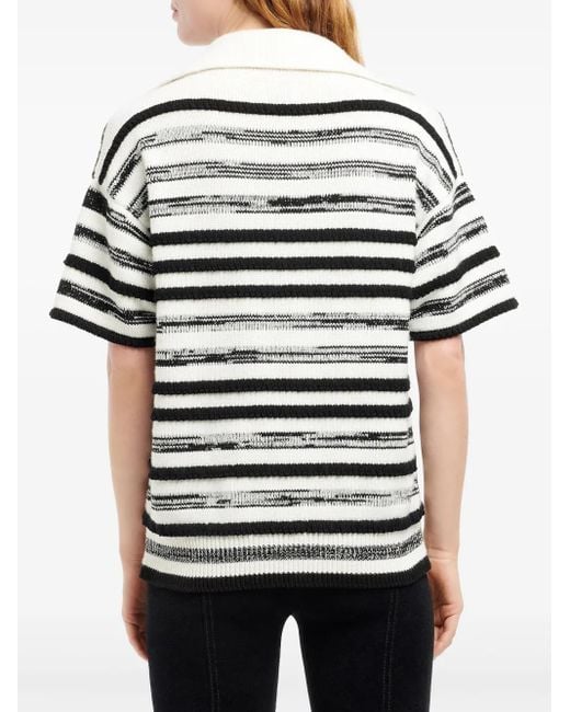 Barrie Gestreepte Polotop in het White