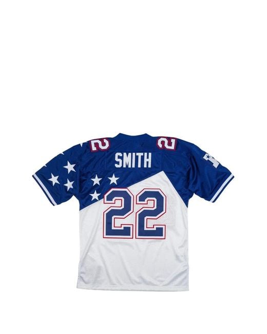 Mitchell & Ness Blue Nfl Emmitt Smith Authentic Jersey for men