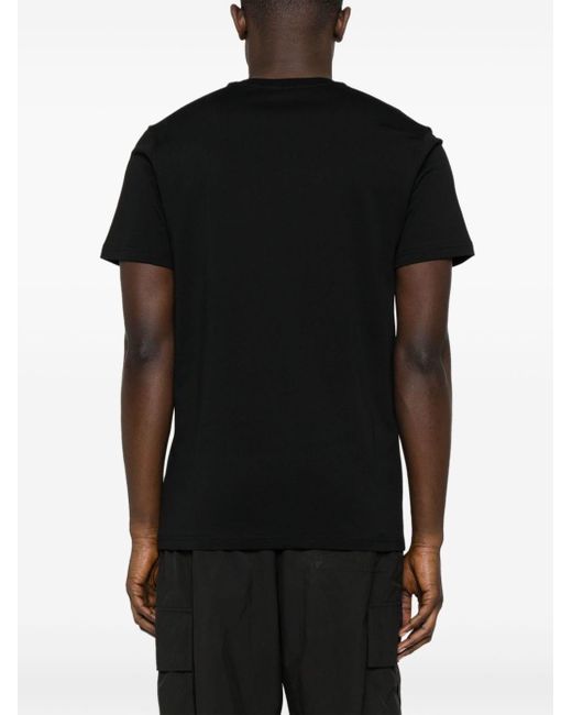 Moschino Black T-Shirt With Embroidery for men