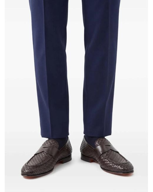 Santoni Black Shoes for men