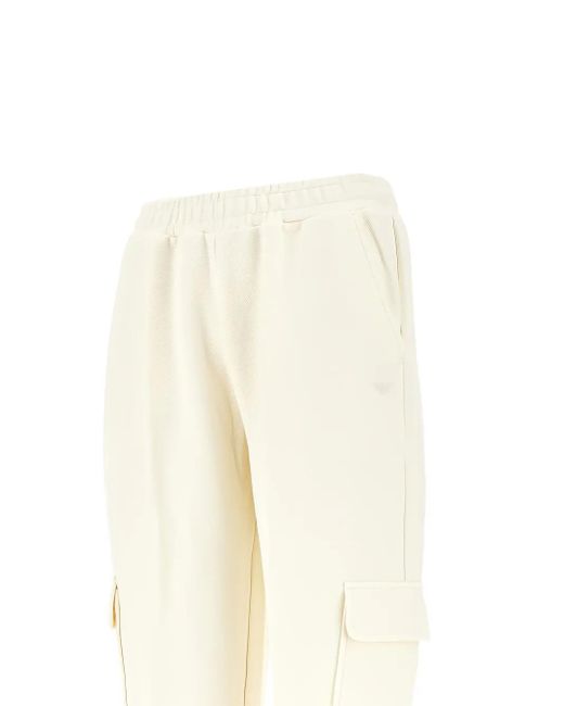 Emporio Armani Natural Elasticated-Waist Cargo Pants