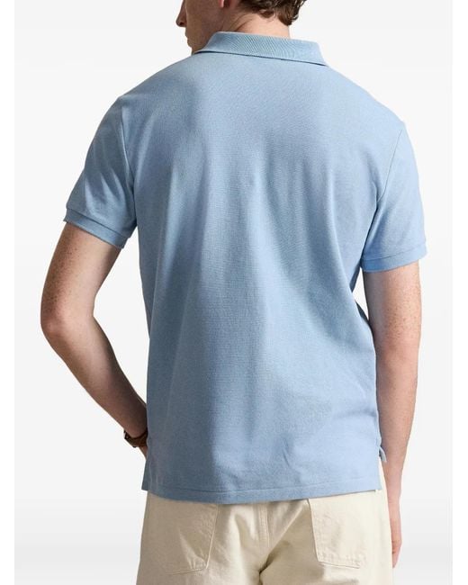 Polo Ralph Lauren Blue Logo-Embroidered Polo Shirt for men