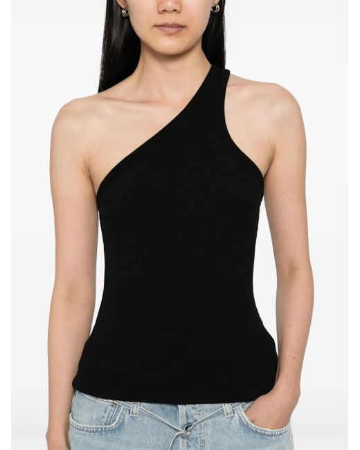 Agolde Black Fine-Ribbed Top
