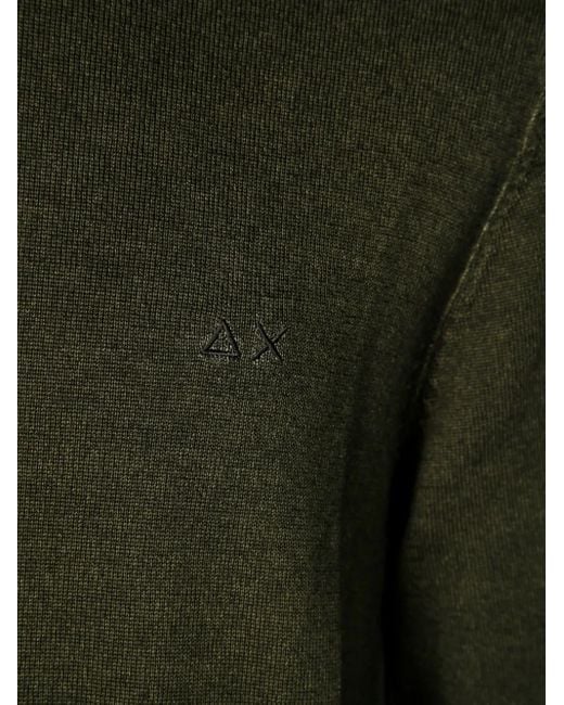 Sun 68 Green Crew Neck Sweater for men