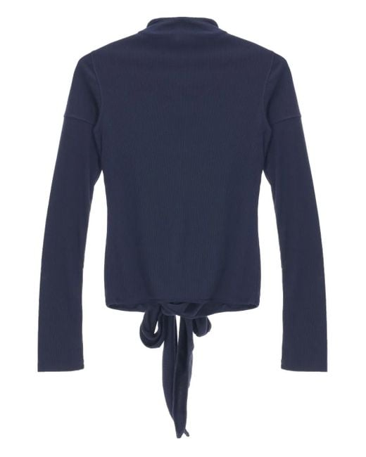 Camiseta cruzada con botones Low Classic de color Blue