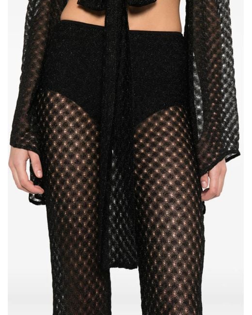 Missoni Gehaakte Doorzichtige Broek in het Black