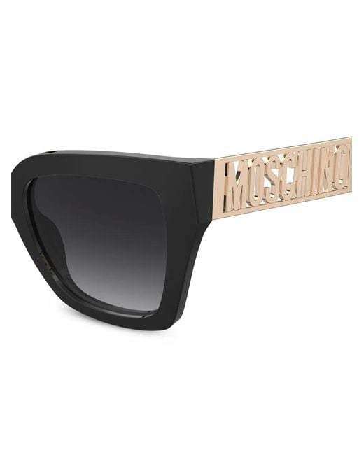 Moschino Black Logo-Lettering Cat-Eye Frame Sunglasses