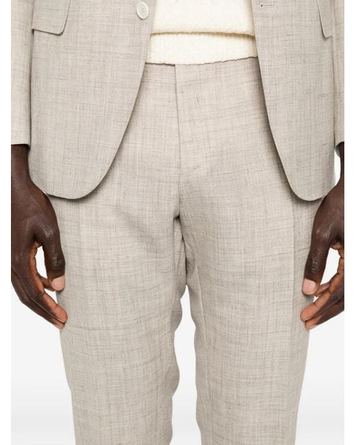 Canali White Notched-Lapel Suit for men