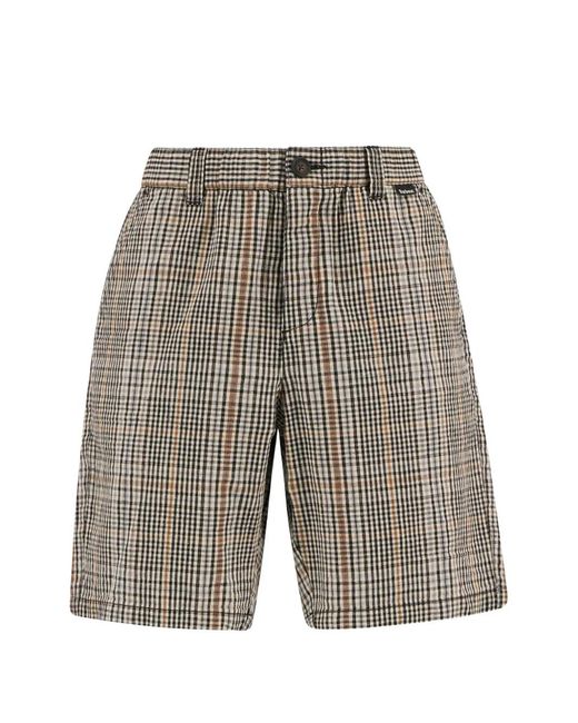 Barbour Gray Short Fife À Carreaux for men