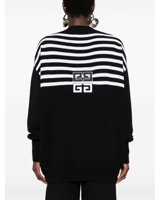 Cardigan a righe 4G di Givenchy in Black