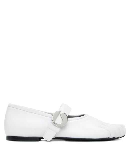 Coperni White Five-Toe Ballerina Flats