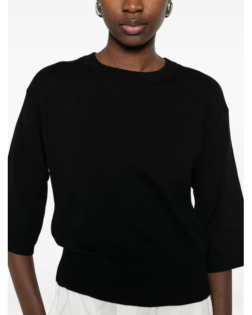 Allude Black Pull À Manches Courtes