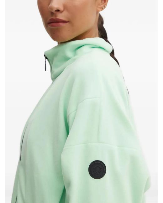 Sportalm Green Logo-Patch Metallic-Trim Jacket