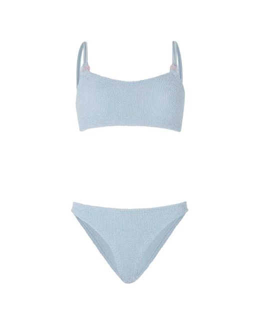 Hunza G Blue Bikini Cassie À Perles