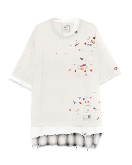 Maison Mihara Yasuhiro White Layered T-Shirt for men
