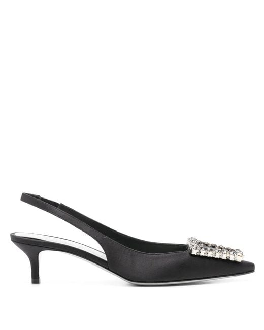 Roberto Festa Black 50Mm Futura Slingback Pumps