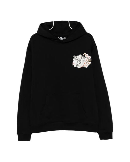 Melt Black Graphic-Print Hoodie for men