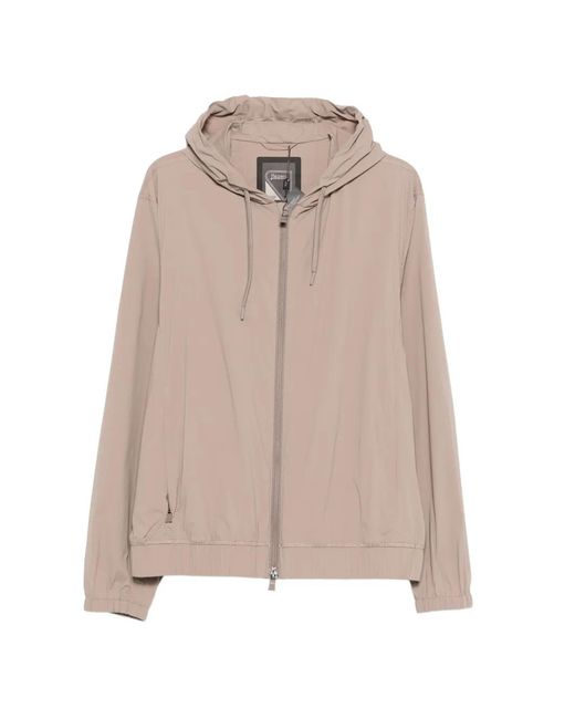 Herno Natural Hooded Zip-Up Jacket for men