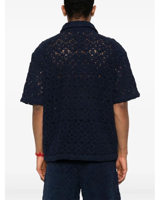 Daily Paper Blue Lace Shield Shirt for men