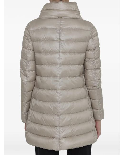 Herno Gray Amelia Quilted Down Jacket