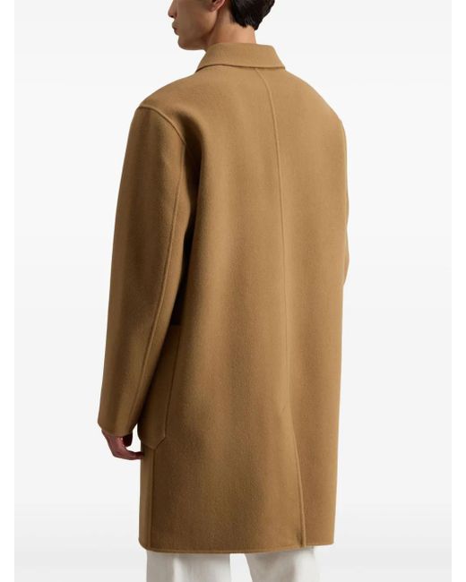 Woolrich Natural Single-Breasted Coat for men