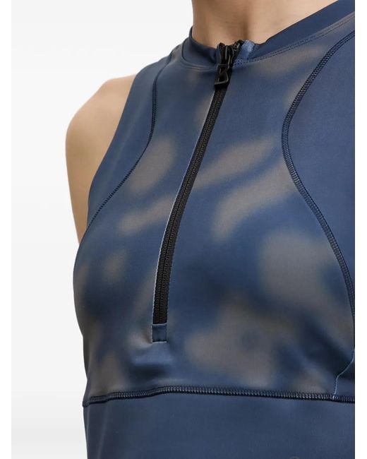 Bogner Fire + Ice Blue Celeste Camouflage-Print Zip-Up Top