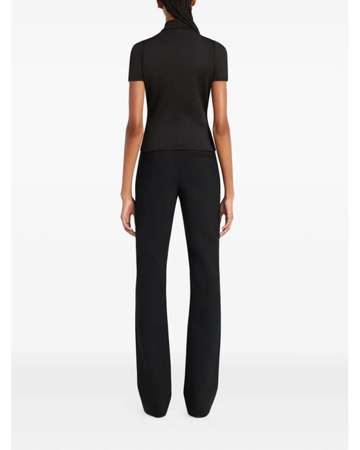 Courreges Black Interlock Zipped Top