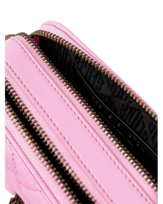 Kurt Geiger Pink Kensington Quilted Leather Shoulder Bag