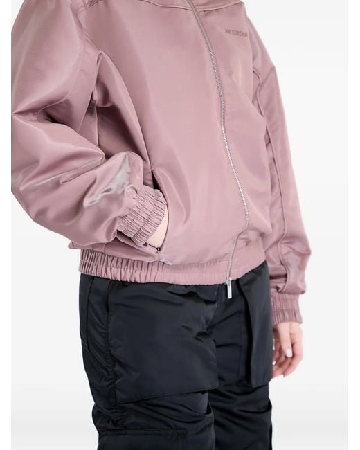 Nike Pink Logo-Embroidered Jacket