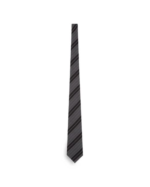 Saint Laurent White Wide Striped Tie for men