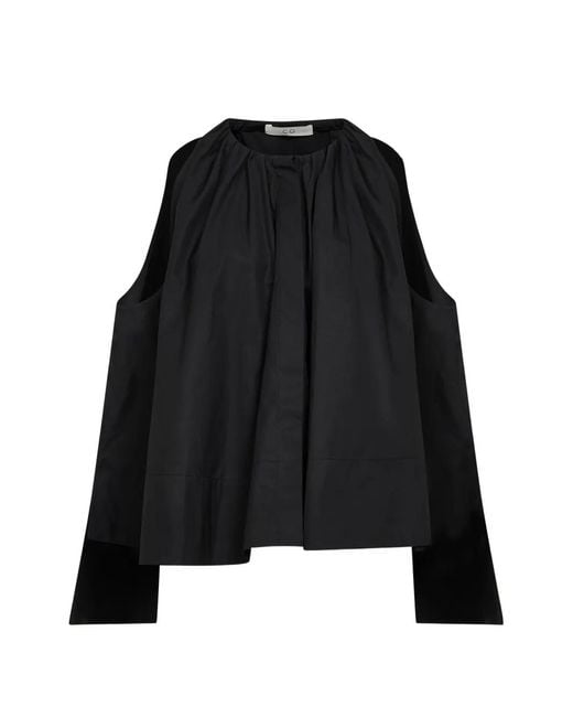 Co. Black Cut-Out Blouse